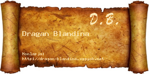 Dragan Blandina névjegykártya
